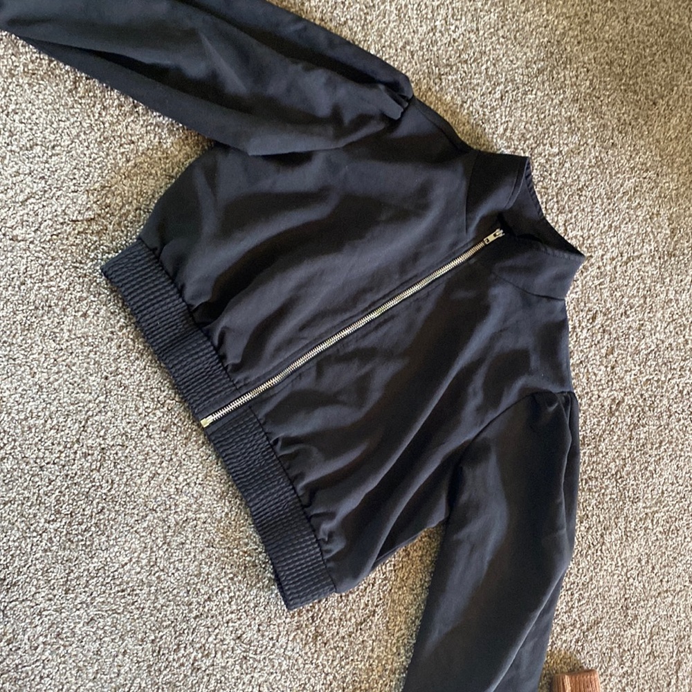 Shien black bomber jacket